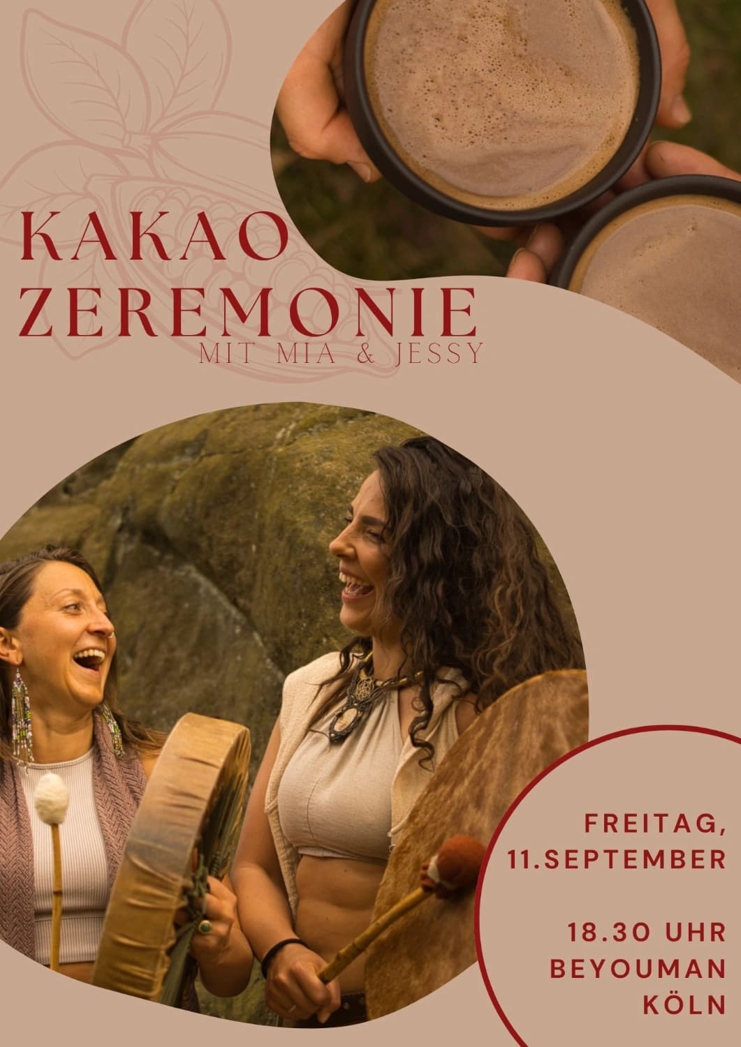 Kakaozeremonie zum Neumond mit schamanischer Trommelreise