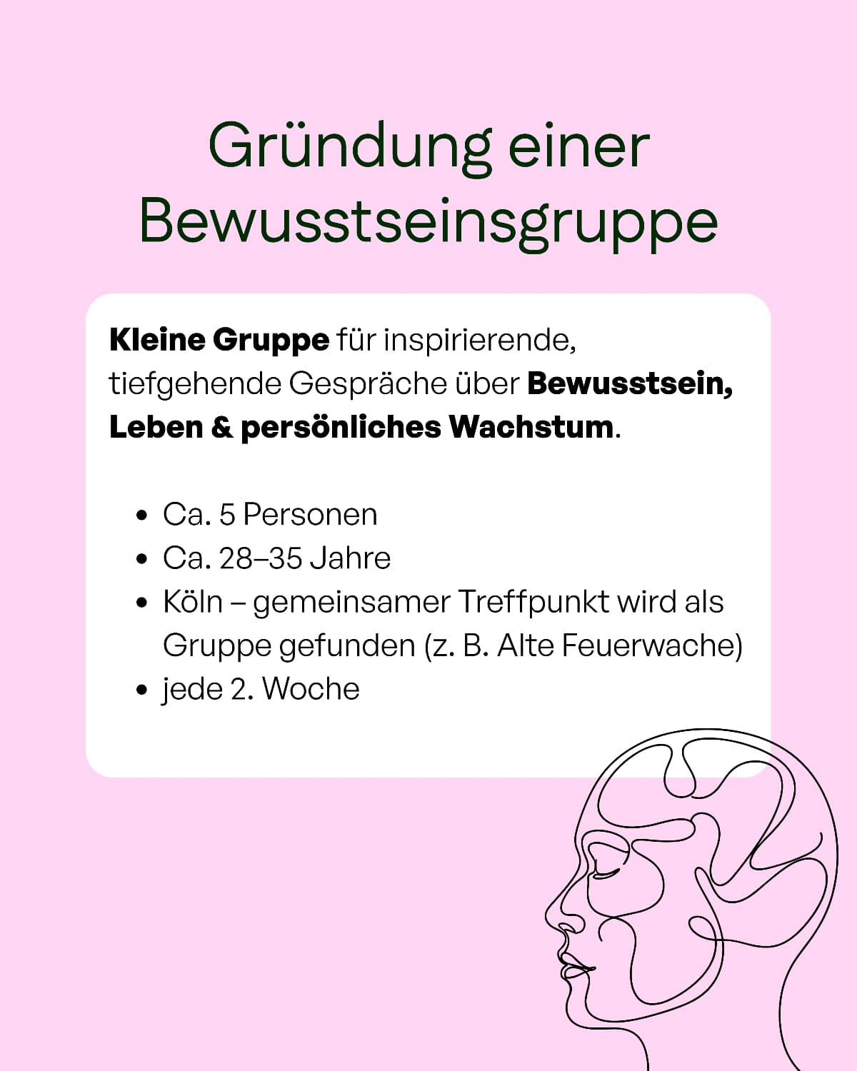 Gründung einer BEWUSSTSEINSGRUPPE IN KÖLN
