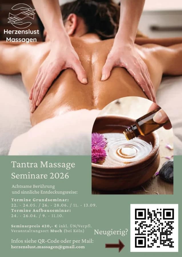 Tantra Massage Aufbauseminar 💖💖💖 (Fr - So / all inkl.) Cover