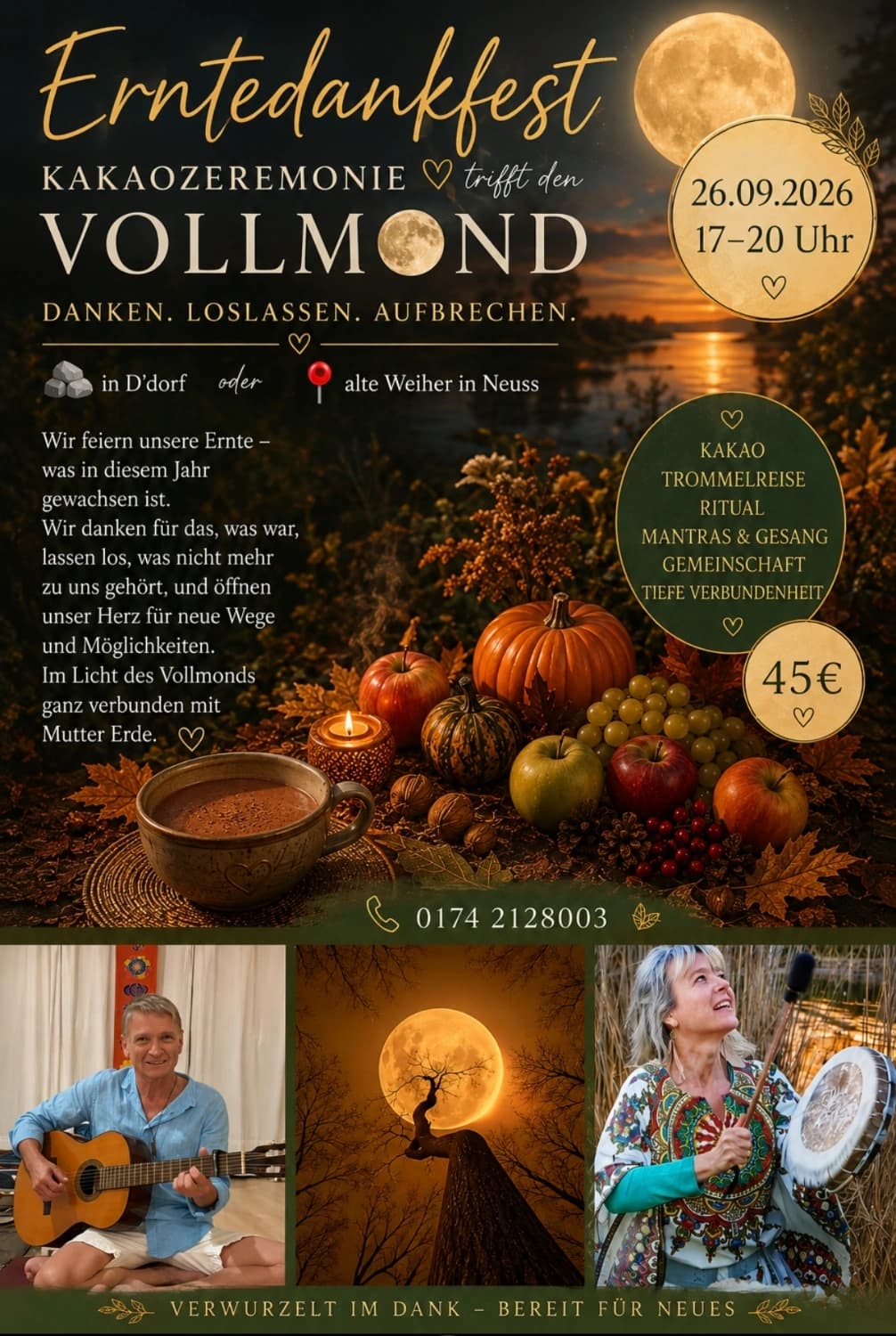 Vollmond Erntedankfest Kakaozeremonie
