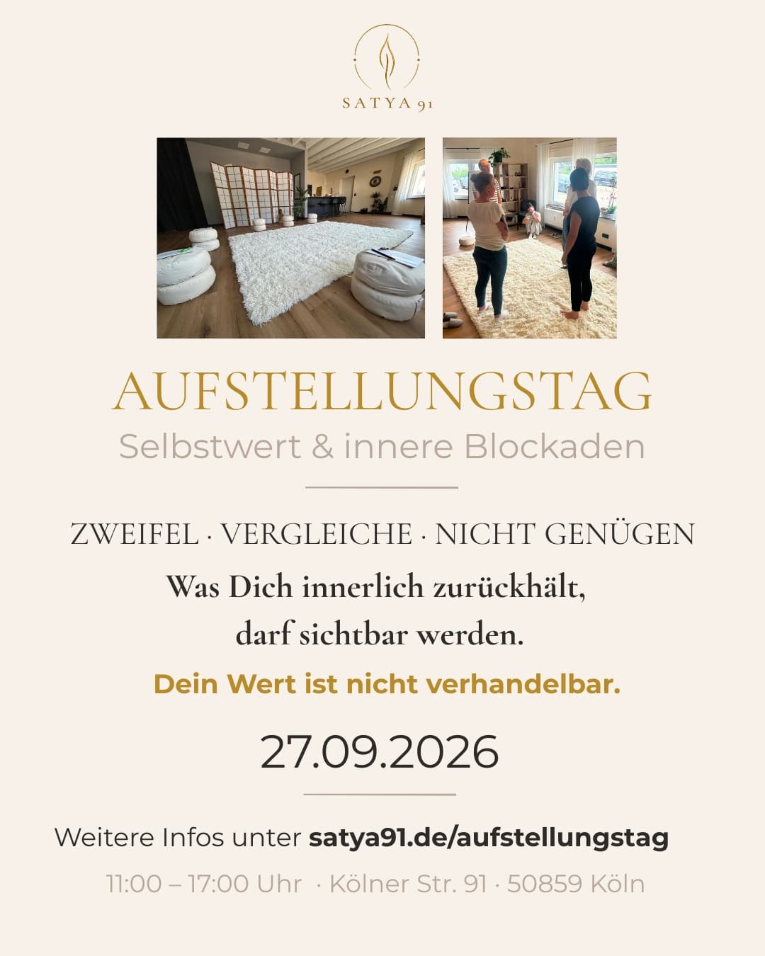 AUFSTELLUNGSTAG Selbstwert & innere Blockaden
