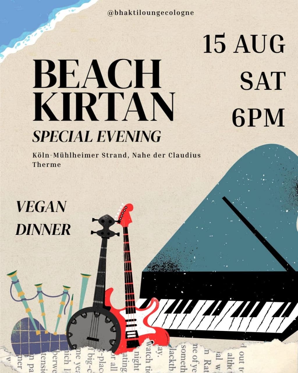 Beach Kirtan & Vegan Dinner Cover