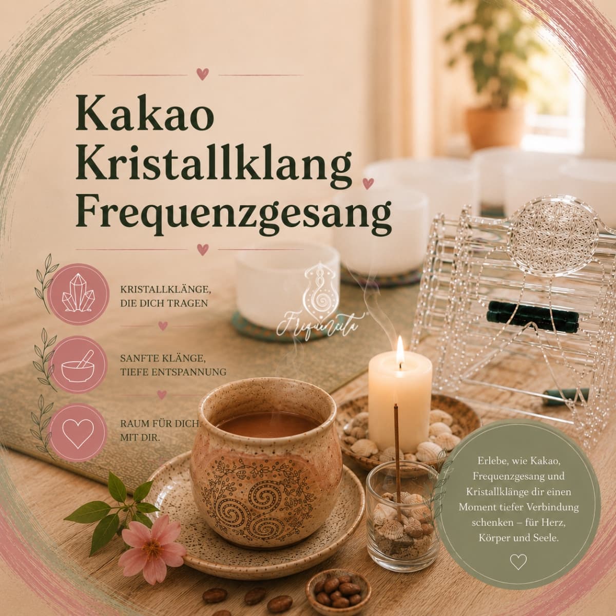 Kakao, Kristallklang & Frequenzgesang im Padmavati in Düsseldorf