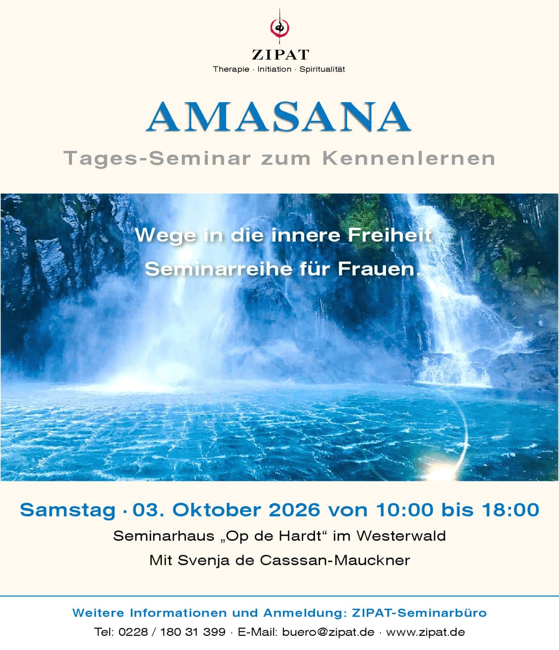 AMASANA - Wege in die innere Freiheit - Tages-Seminar für Frauen zum Kennenlernen Cover