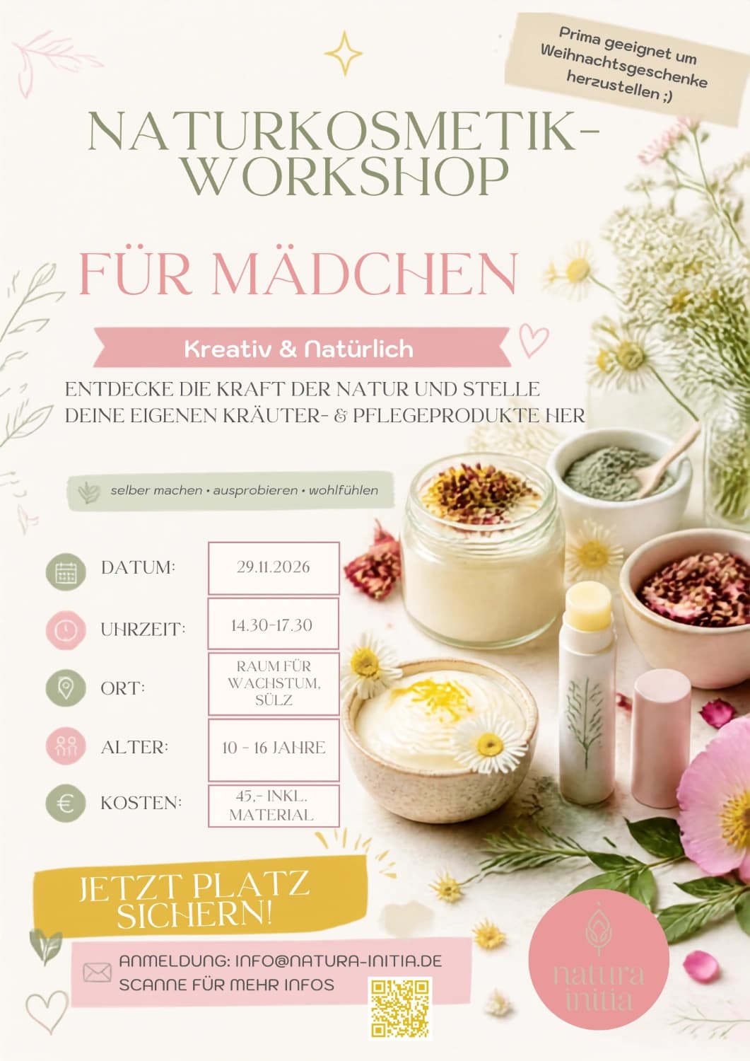 Naturkosmetik & Heilpflanzen ~ DIY Workshop für Mädchen