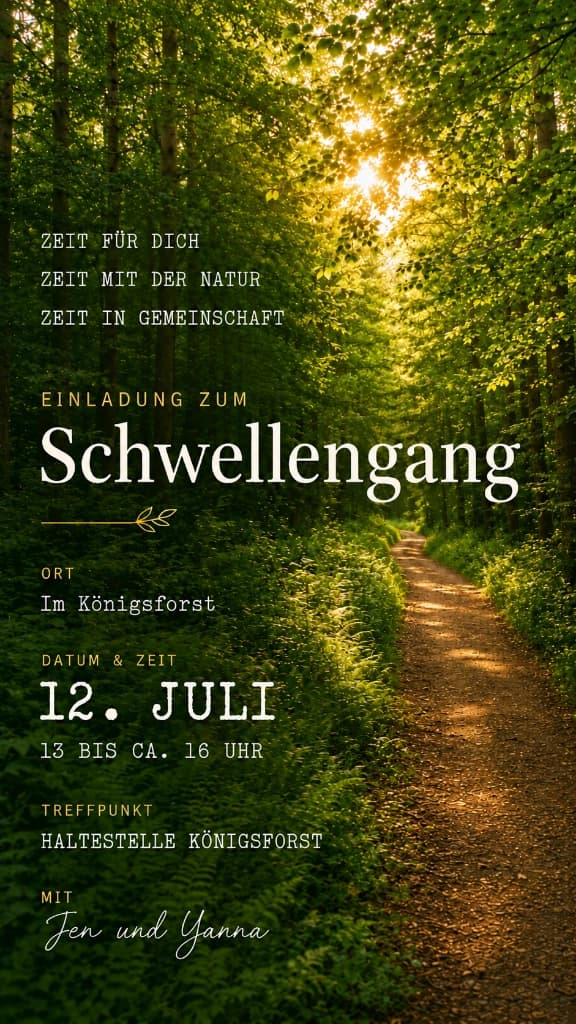 Schwellengang im Königsforst Cover
